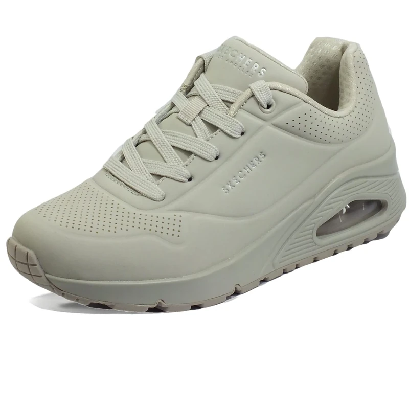 Skechers Women's Uno Stand On Air Trainers, Off White, 4 UK