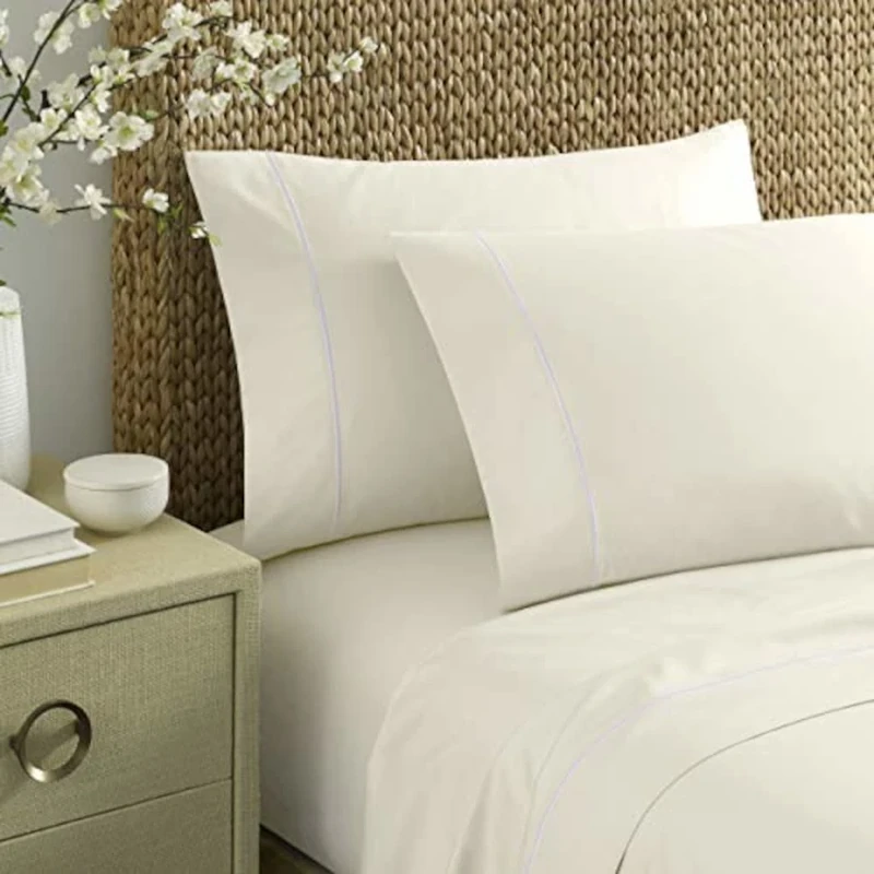 Nautica - King Sheets, Cotton Sateen Bedding, 400 Thread Count, Silky Smooth & Wrinkle Resistant (Regatta White, King)