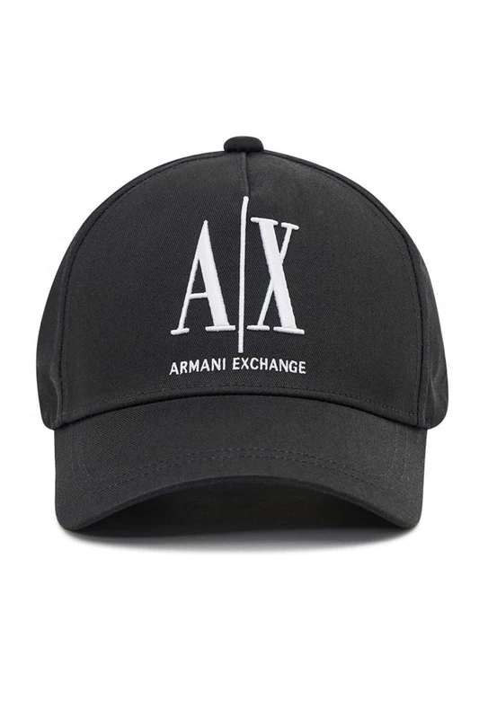 Armani Exchange Men's Logo Baseball hat Cap, Black, One Size