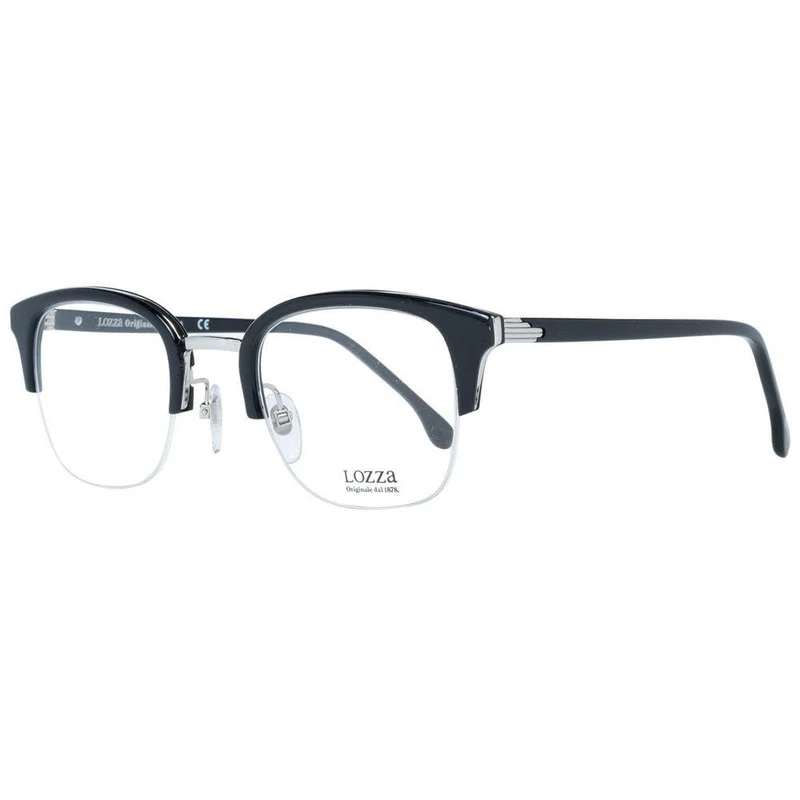 Lozza VL4145 0BLK Unisex Eyeglasses - Acetate + Metal 48mm
