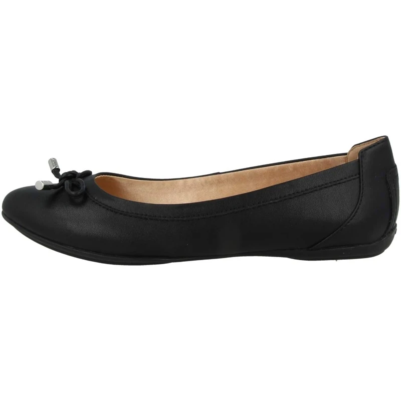 Geox Women's D Charlene B Ballet Flat, Black, 7 UK