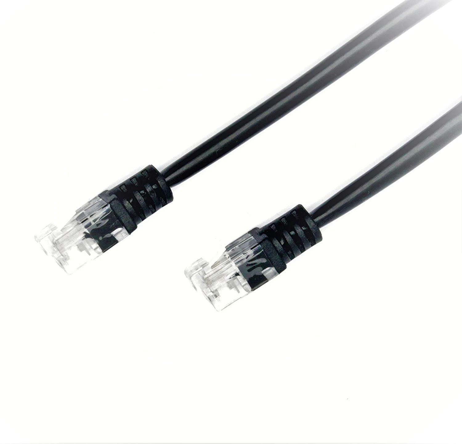 RGB Networks Ltd High Speed ADSL 2 + Cable Telephone Extension RJ11-RJ11 20m Cat5e BT Broadband gold plated connector Premium Quality (20m Black)