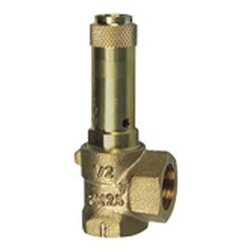 RIEGLER 221.04-3.3 Corner Safety Valve, Liquids, G 1 1/2 Response Pressure 3.5 Bar