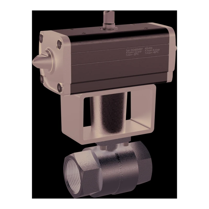 RIEGLER 351.509-2 Stainless Steel Ball Valve Pneumatic Actuator According to NAMUR Double Acting Rp 1/2