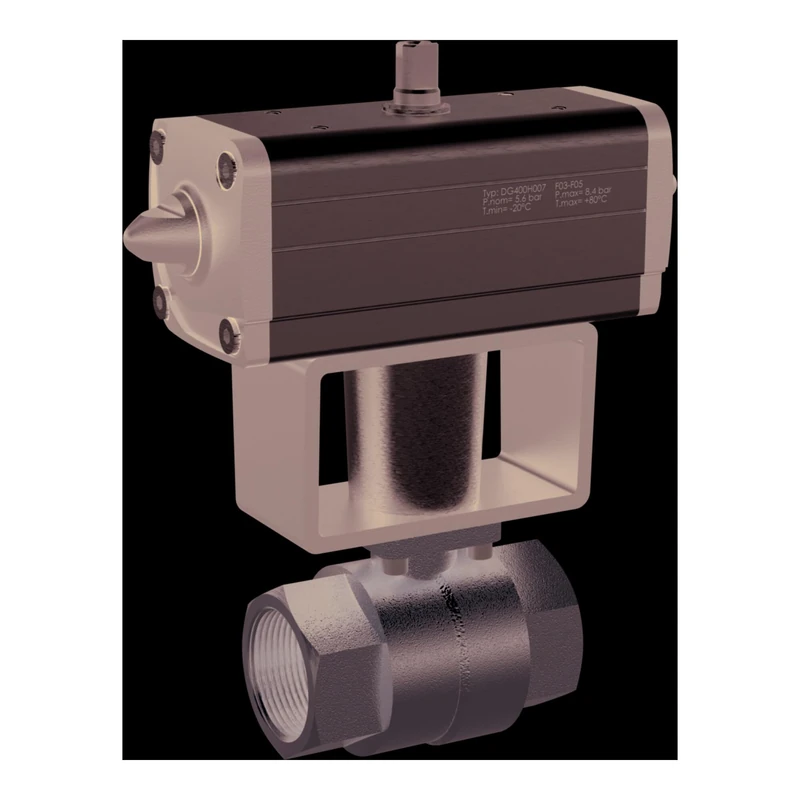 RIEGLER 351.512-1 Stainless Steel Ball Valve Pneumatic Actuator According to NAMUR Double Acting Rp 1 1/4