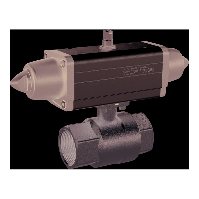 RIEGLER 351.309-1 Brass Ball Valve Pneumatic Actuator According to NAMUR Single Action Rp 1/2