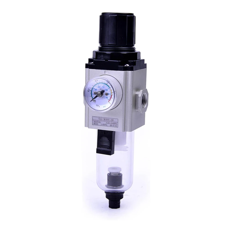 RIEGLER GAC 06"GA" filter regulator polycarbonate container, 5 μm, BG 300, G 1/4, 1.5-9 bar, HA