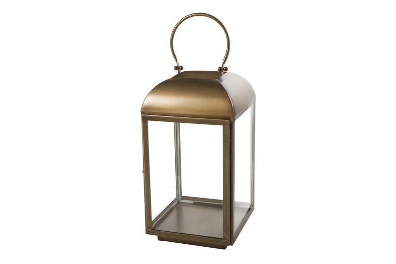 Cosy @ Home Lantern Brass/Metal, 25.5x25.5xh47.75 Cm