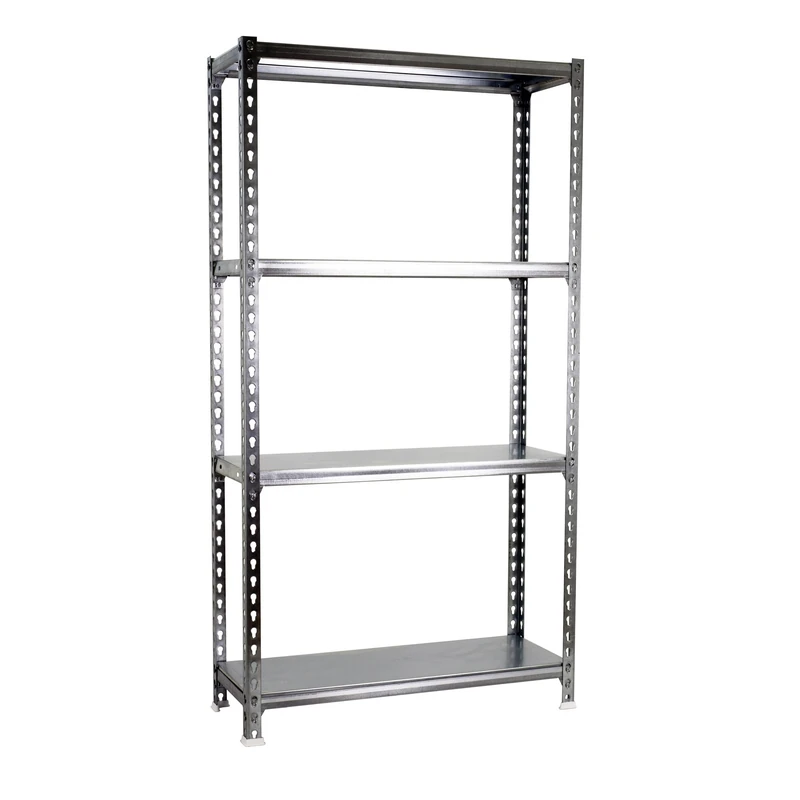 Simon Rack Garage Shelving Units 1500x900x500 mm, 4 Tier Steel Rack, 180 kg per Shelf, Galvanised - Simonclick