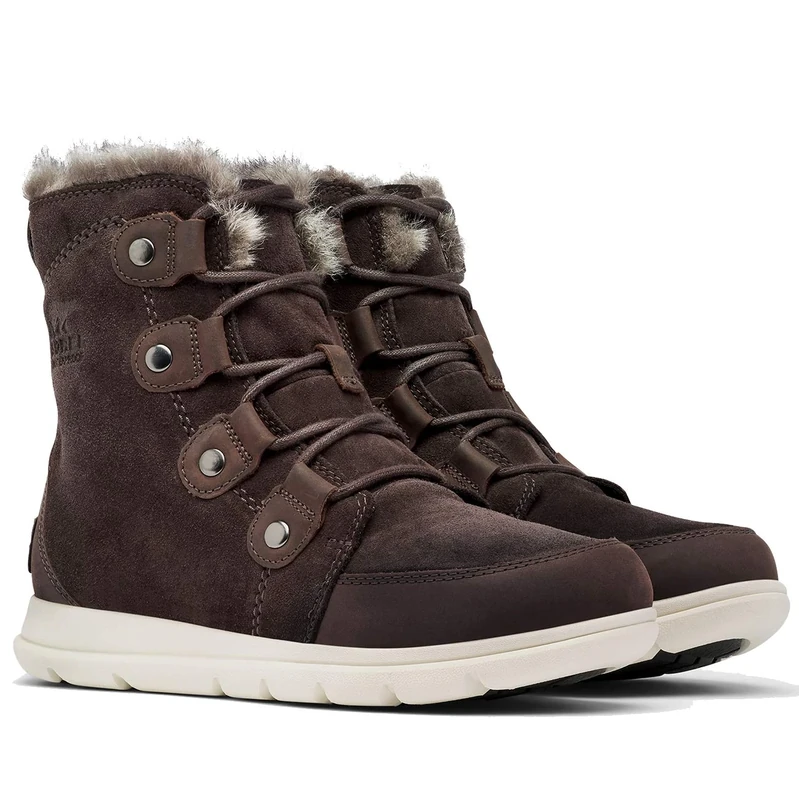 Sorel Women's Explorer Joan Waterproof Winter Boots, Brown Blackened Brown, 3 UK