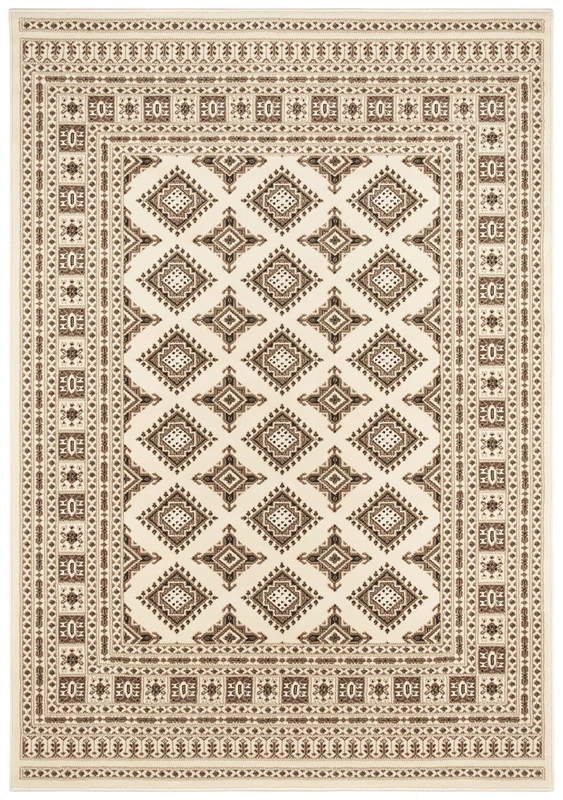 Nouristan Oriental Short Pile Rug Sao Buchara Ivory Beige 120 x 170 cm - Image 1
