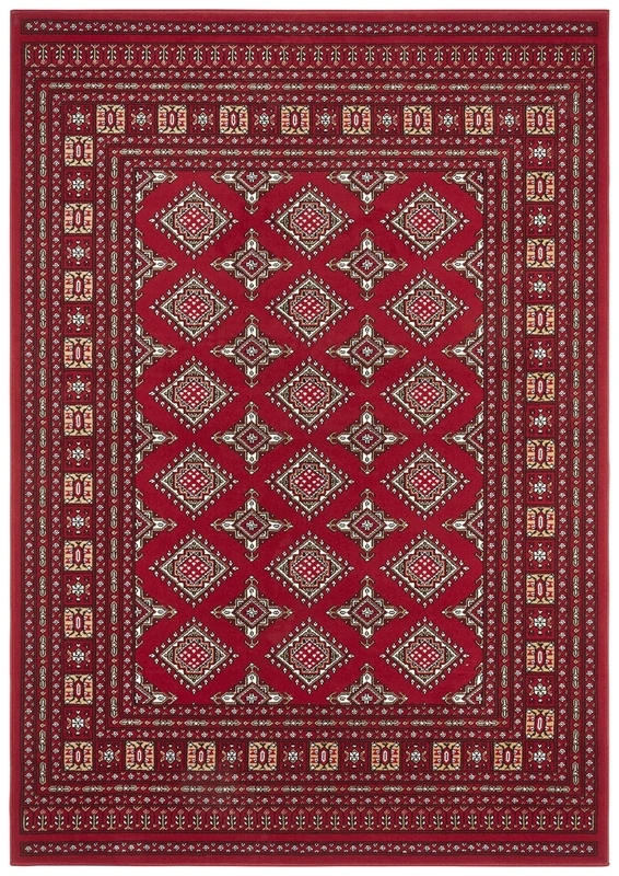 Nouristan Oriental Short Pile Rug Sao Buchara Red, 120 x 170 cm - Image 1
