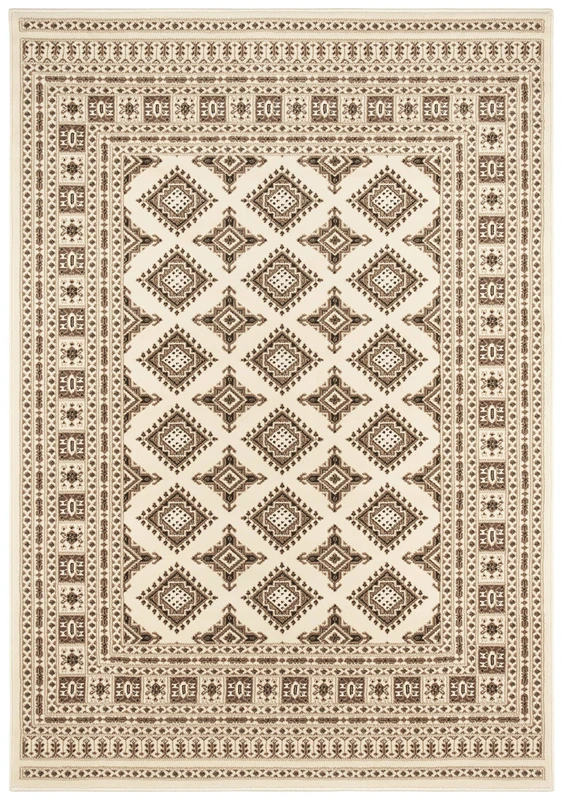 NORTHRUGS Nouristan Oriental Short Pile Rug Sao Buchara Ivory Beige 160 x 230 cm