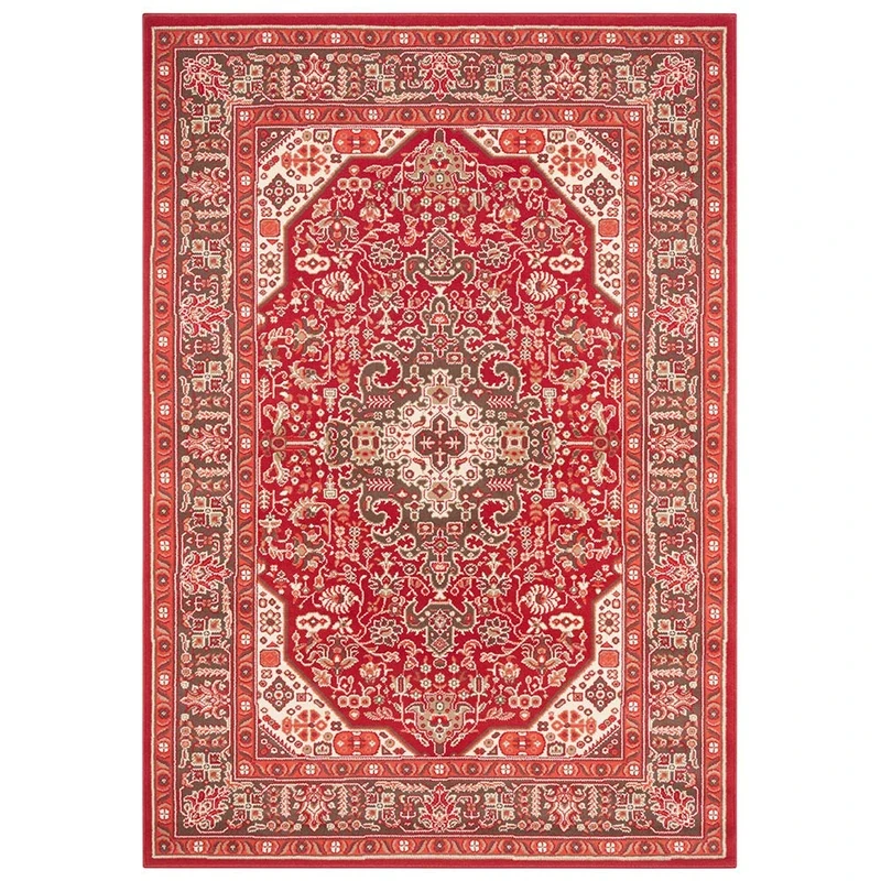 Nouristan Skazar Isfahan Oriental Short Pile Rug 120 x 170 cm Oriental Red