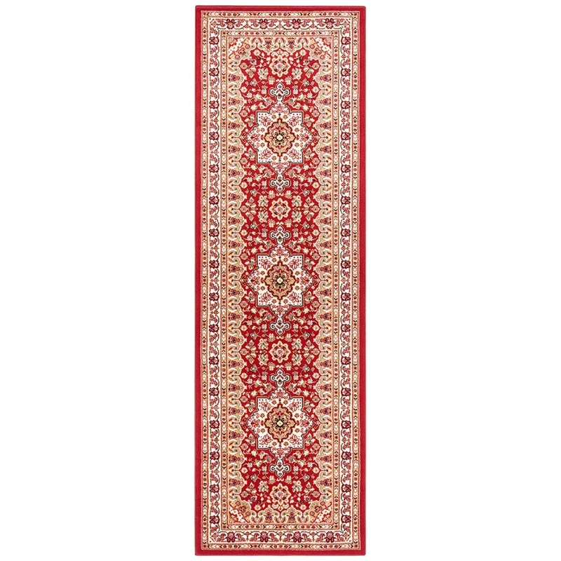 Nouristan Oriental Short Pile Rug Parun Täbriz Red 80 x 250 cm