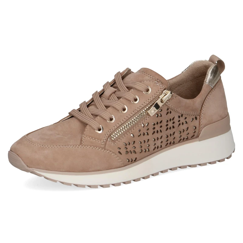 CAPRICE Women's Flat Sneakers, Beige (Sand Comb), 8 UK