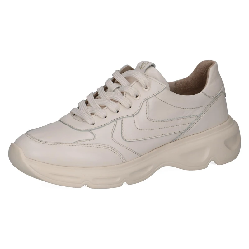 CAPRICE women's leather sneakers, Yellow (VANILLA NAPPA), 8 UK