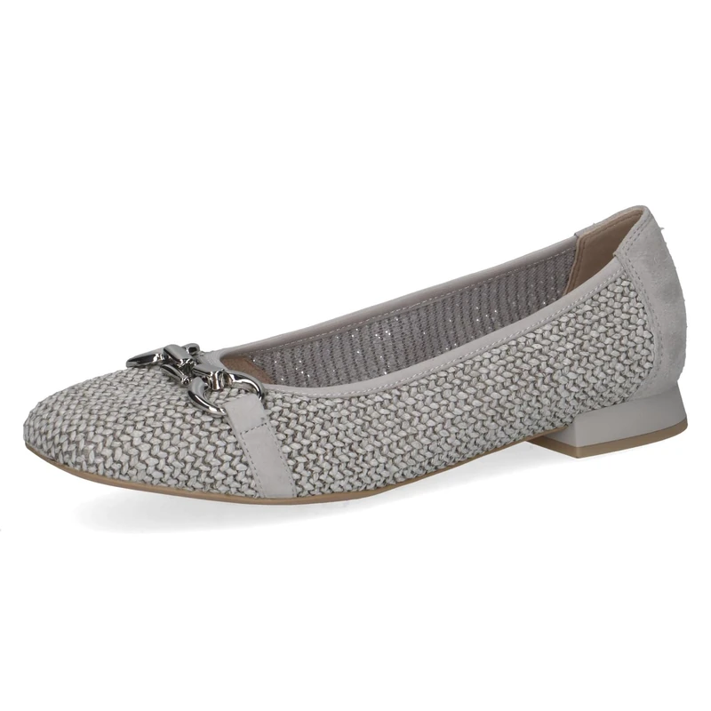 CAPRICE Women's ballerinas with heel, Gray (LT.GREY COMB), 8 UK