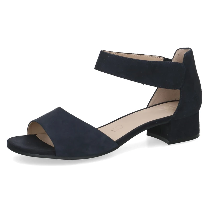 Caprice women's heeled sandal in leather, Blue (DK OCEAN SUEDE), 5 UK