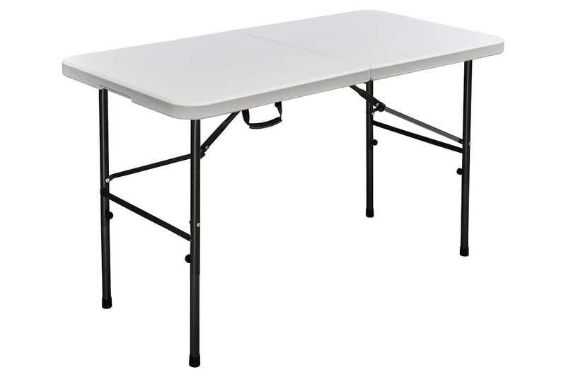 Cofan Rectangular Folding Table, White, 122 x 60 x 74 cm