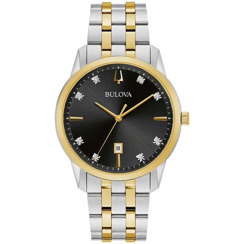 Bulova Sutton 98D165 Two-Tone-3 Hand Diamond 30M Water Resistant