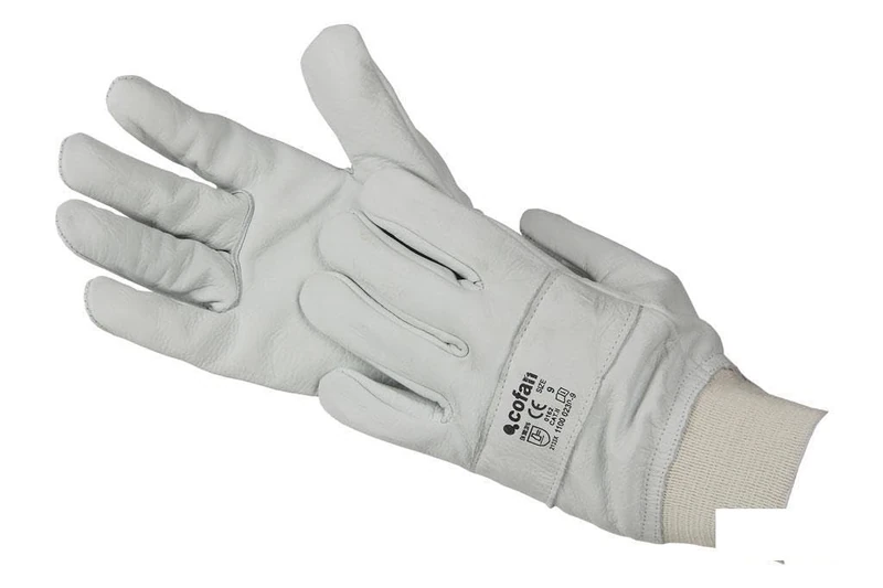 Adjustable Leather Flower Reinforced Glove Size 8
