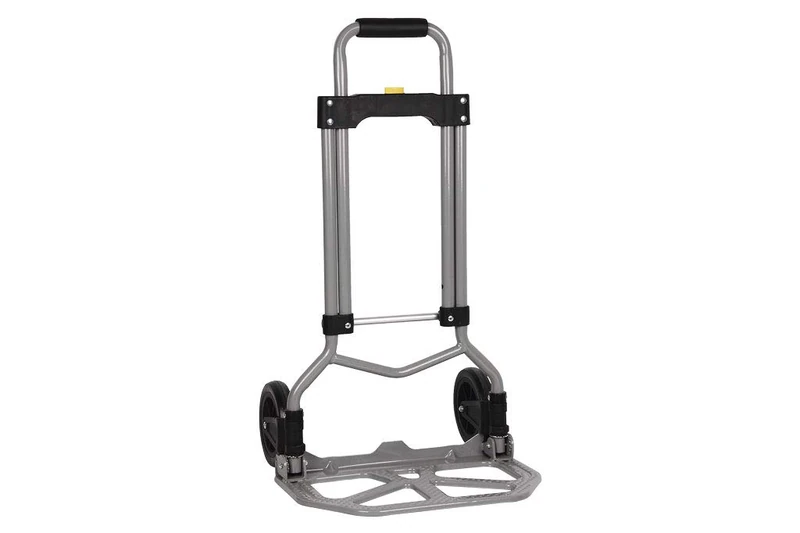 Cofan Folding Warehouse Trolley in Aluminium Colour Steel | Non-Slip Loading Area | Measures 365 x 380 x 960 mm