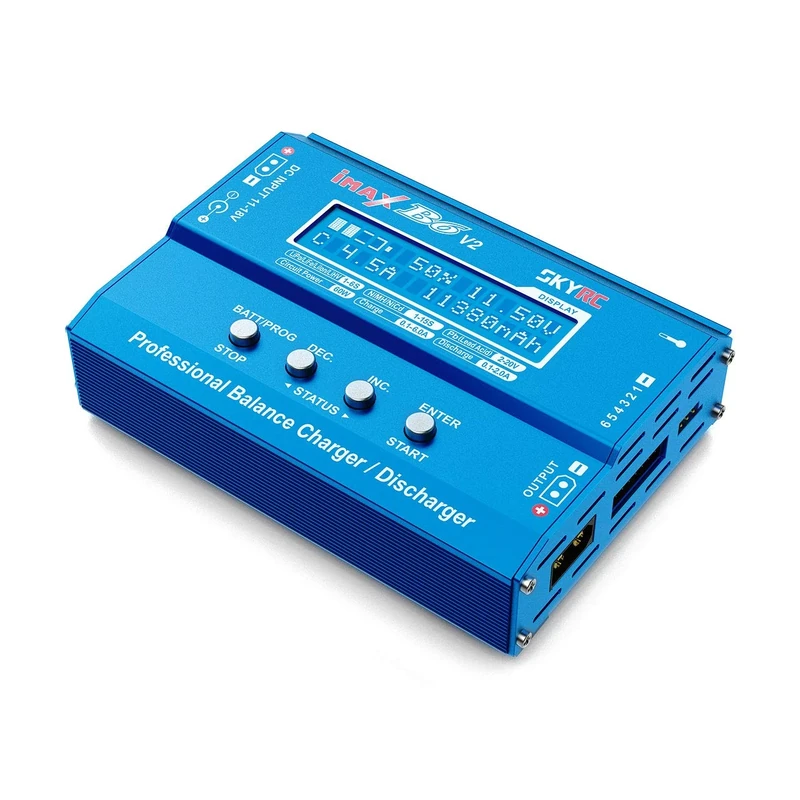 SKYRC B6DC V2 Model Building Charger 6A Lead, LiFePO, LiHV, LiIon, LiPo, NiCd, NiMH Timer Shutdown, Temperature Monitor