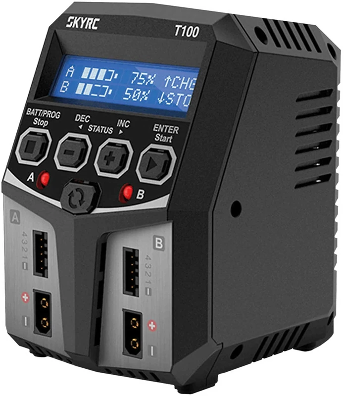 SKYRC T100 5.0A Model Building Charger Lead LiFePO LiHV LiIon, LiPo, NiCd, NiMH Timer Stop