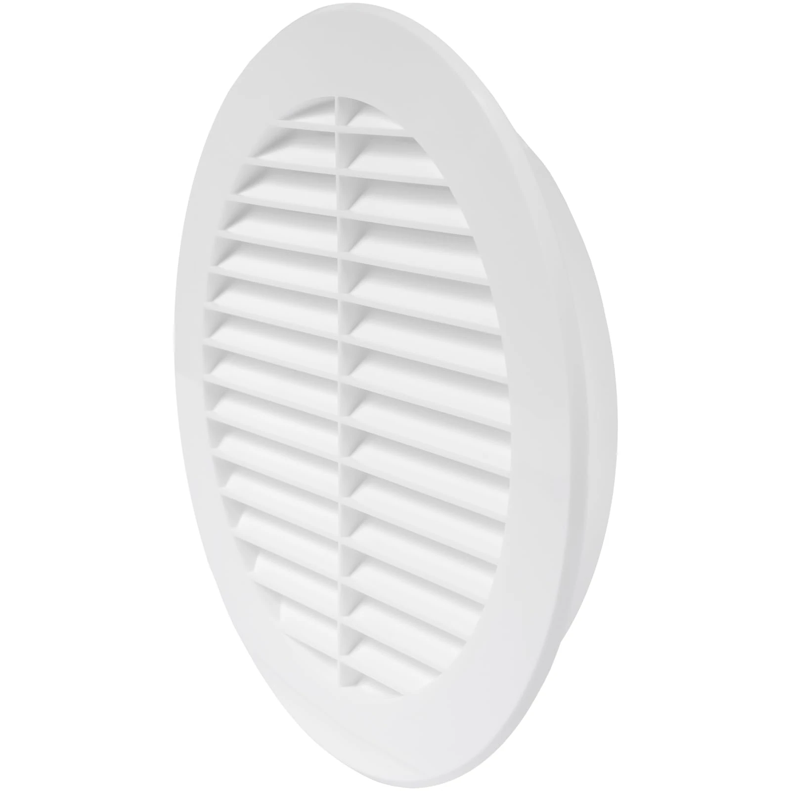 Repa Market 6'' Inch / 150 mm Plastic Vent Cover White - Round Soffit Vent - Exhaust Ventilation Louver - Air Inlet Grille Cover - Built-in Screen Mesh - HVAC Ventilation, Exhaust, Air Intake Grill