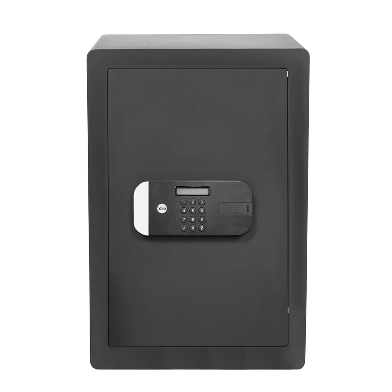 Yale Extra Large Maximum Security Fingerprint Safe, Sold Secure Silver, Secured by Design approved, Digital Keypad, LED Light Indicators, Steel Locking Bolts, Emergency Override Key – YSFM/520/EG1