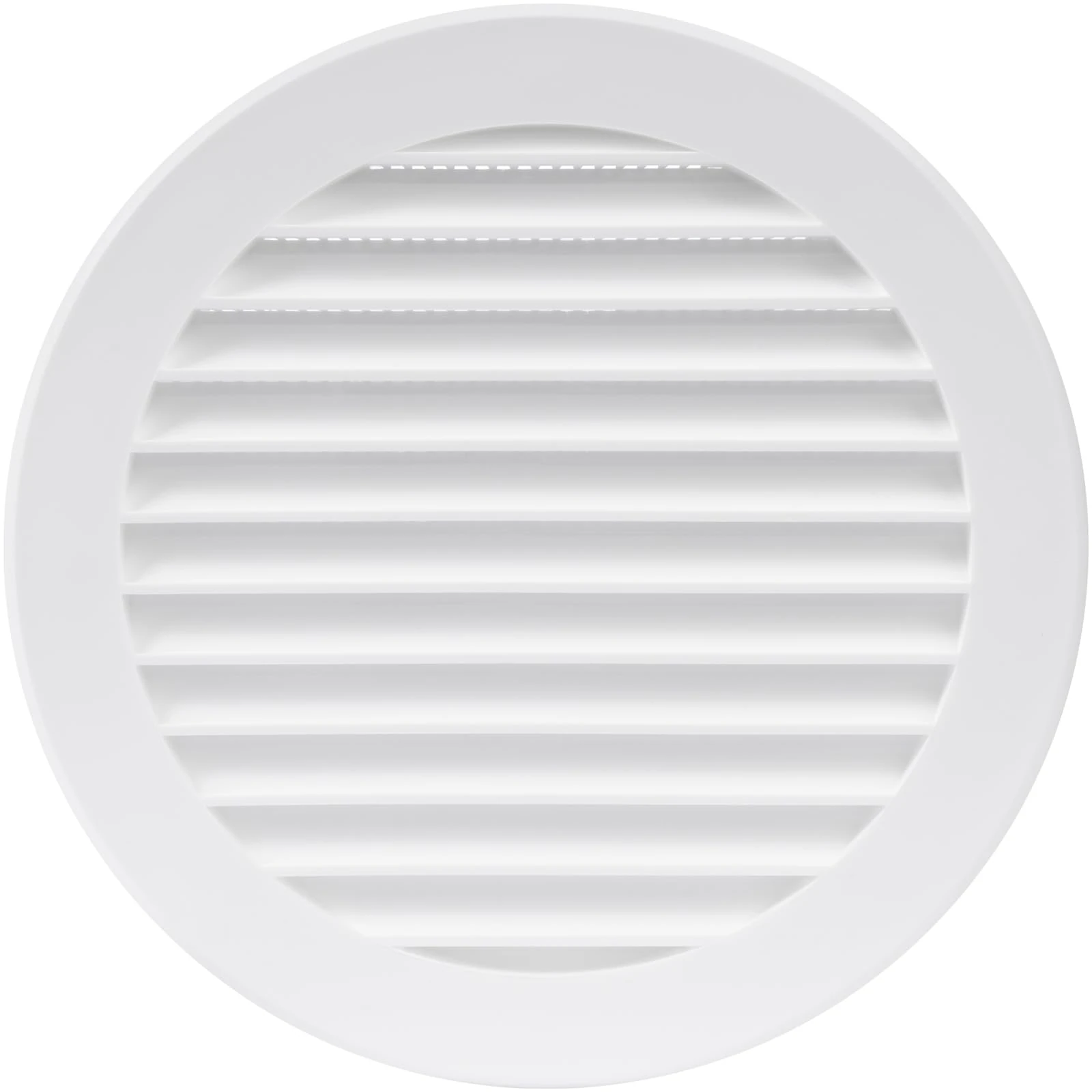 5'' Inch / 125 mm Plastic Vent Cover White - Round Soffit Vent - Exhaust Ventilation Louver - Air Inlet Grille Cover - Built-in Screen Mesh - HVAC Ventilation