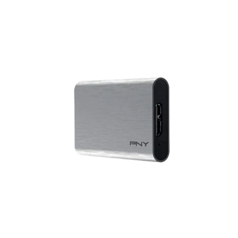 PNY Portable SSD Elite Silver USB 3.1 (480GB), Brush Grey