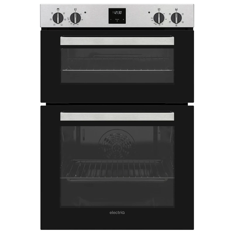 Built In Double Oven Electric with Fan Assisted Oven and Grill - Stainless Steel