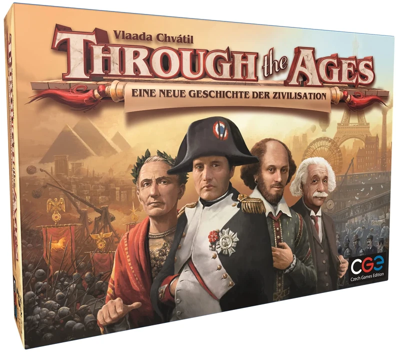 Czech Games Edition Through The Ages: A New History of Civilisation - Strategic Building Board Game - German - 2-4 Players - From 14 Years