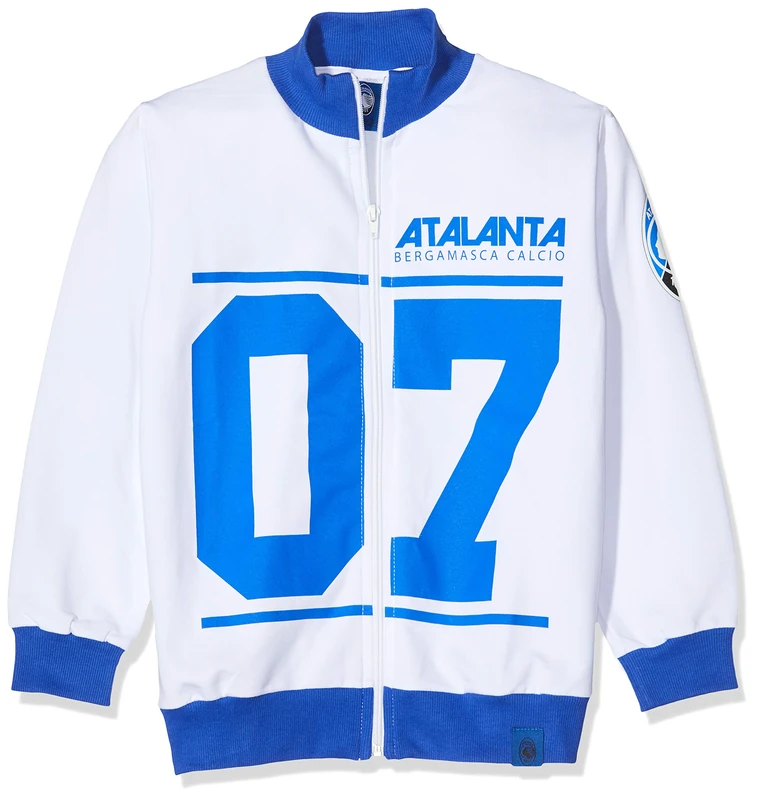 Atalanta B.C. Atalanta 07 Sweatshirt C/zip Atalanta 07 Black Boys, boys, Sweatshirt with zip Atalanta 07 White, FLAT04ZIPBKID10, White, 2 anni - Image 1