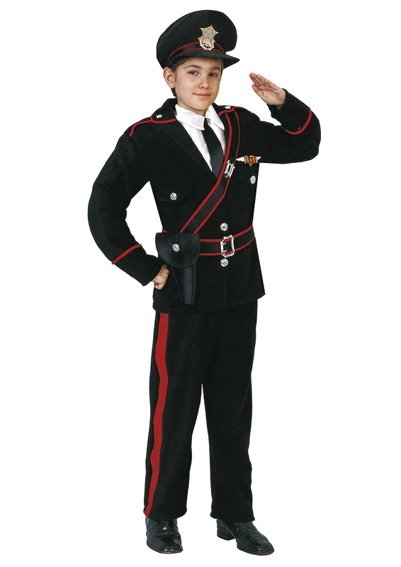 Ciao 27075.5-7 Carabiniere Costume boy (Size 5-7 Years), Unisex, Black