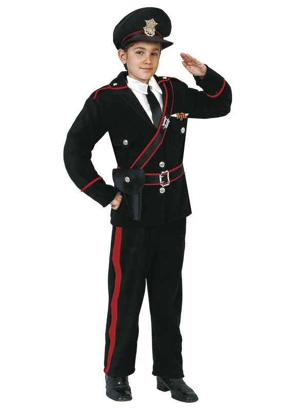 Ciao Carabiniere Costume boy (Size 7-9 Years) Black
