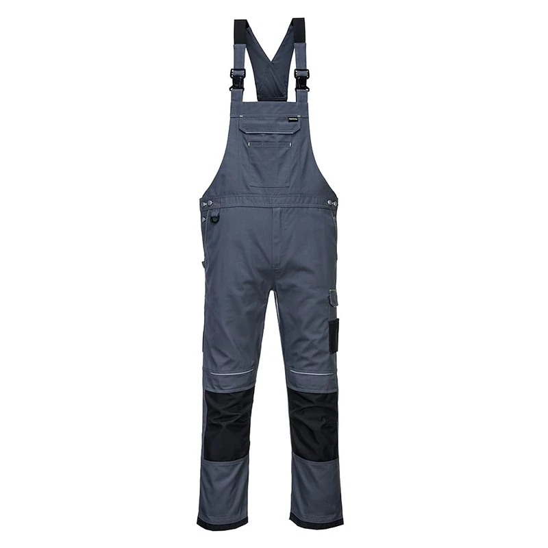 Portwest PW3 Work Bib and Brace, Size: M, Colour: Zoom Grey/Black, PW346ZBRM - Image 1