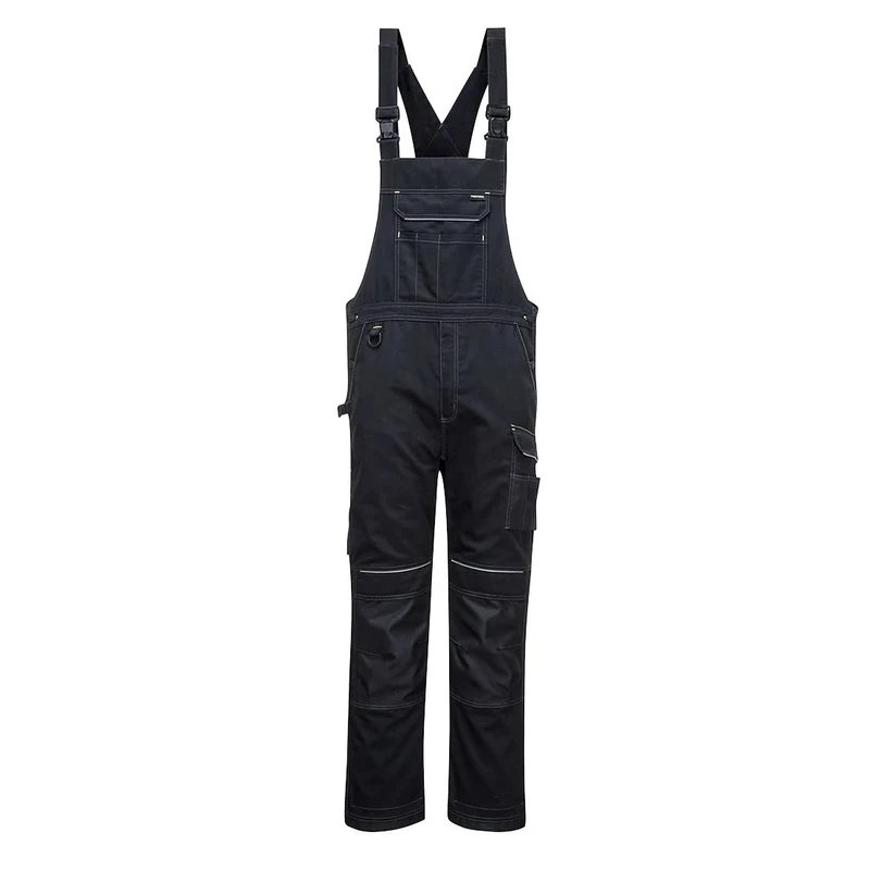 Portwest PW3 Work Bib and Brace, Size: L, Colour: Black, PW346BKRL - Image 1