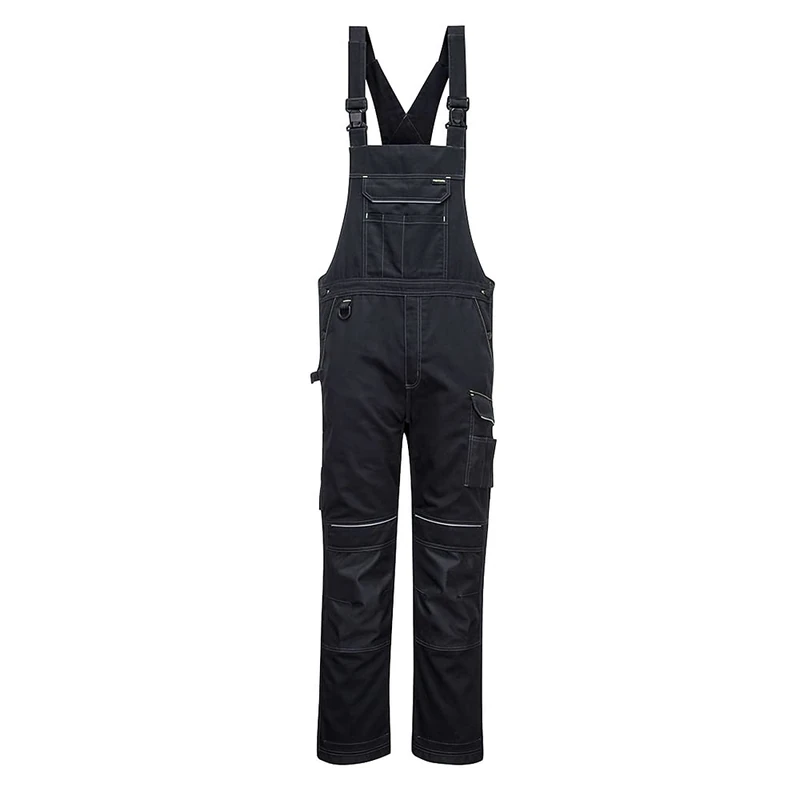 Portwest PW3 Work Bib and Brace, Size: XXL, Colour: Black, PW346BKRXXL