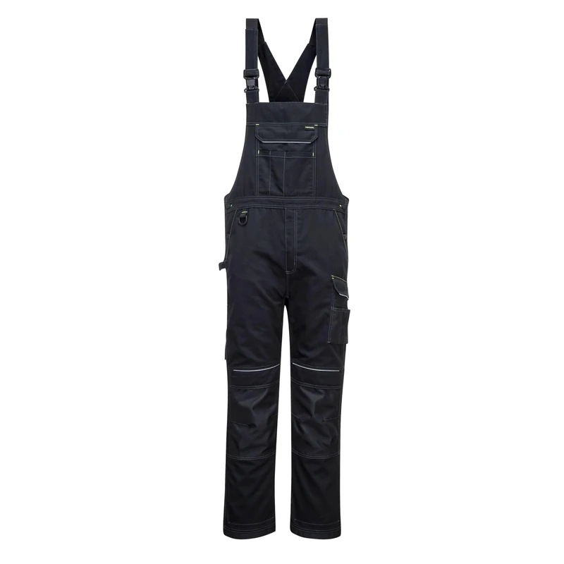 Portwest PW346 PW3 Work Bib and Brace Elasticated Back Panel 2 Side Pockets