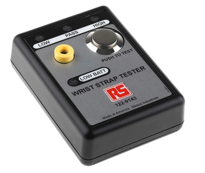 RS PRO Battery ESD Tester Wrist LED 9 V T 30 mm H 90 mm