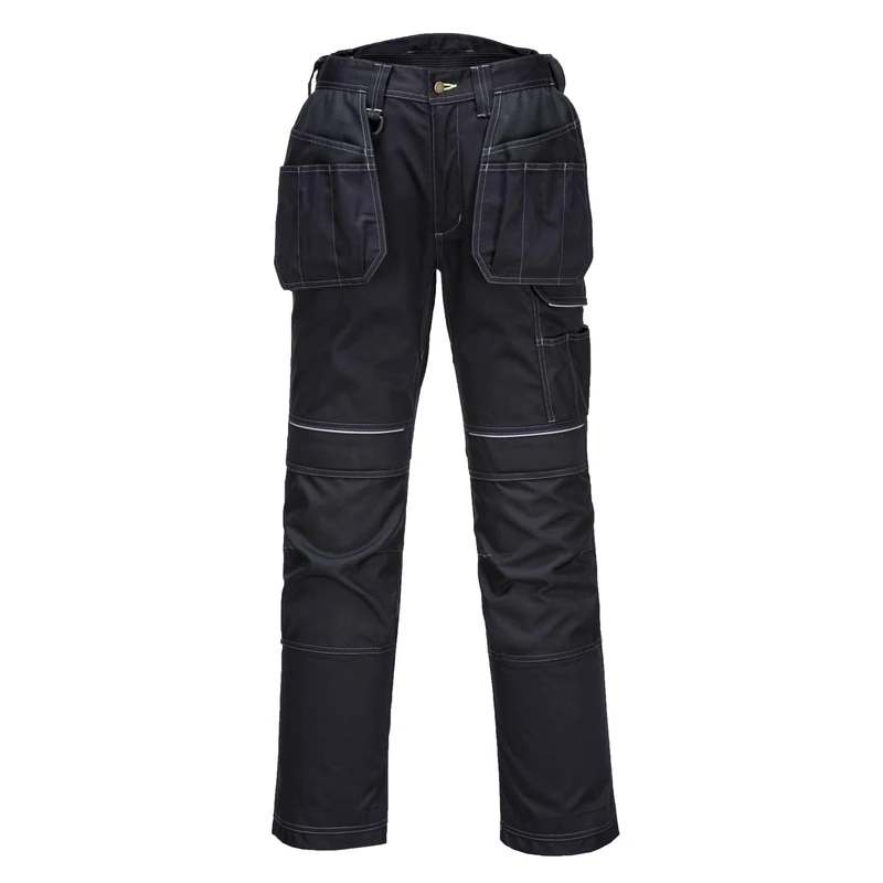 Portwest T602 Reinforced Durable PW3 Holster Work Trouser Black Short, 34