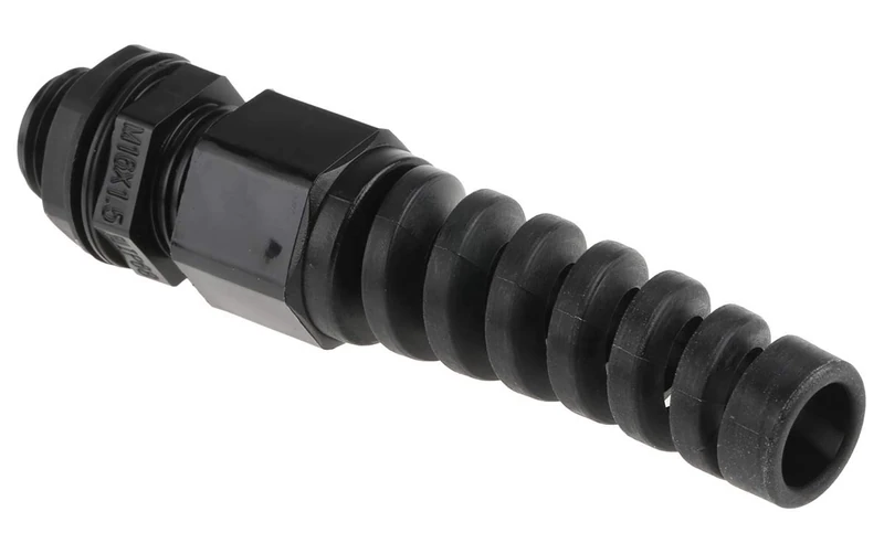 RS PRO Cable Gland M16 Nylon Black 5 mm / 10 mm IP68 Pack of 10 - Image 1
