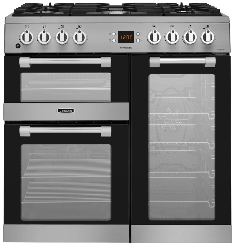 Leisure Cookmaster CK90F530X 90cm wide Dual Fuel Range Cooker with Gas Hob - Stainless Steel - A/A/A Rated