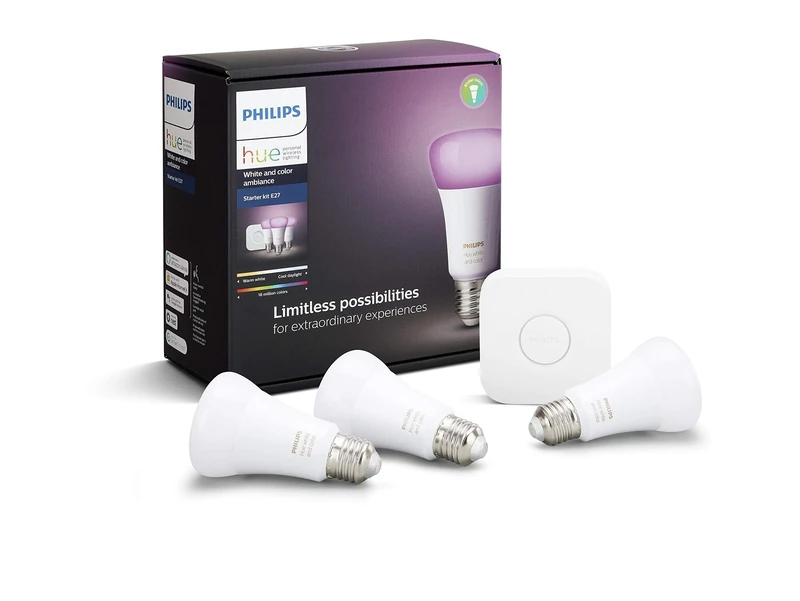Philips Hue Starter Kit White and Colour Ambiance - 3 Pack E27