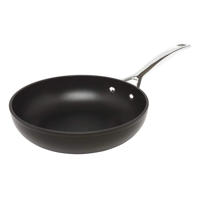 LE CREUSET Toughened Non-Stick Deep Frying Pan 24cm, Black, 51101240010002