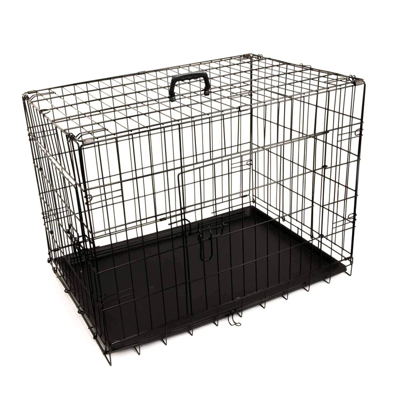 Foldable Animal Cage, Black, 106 x 71 x 77 cm - Image 1