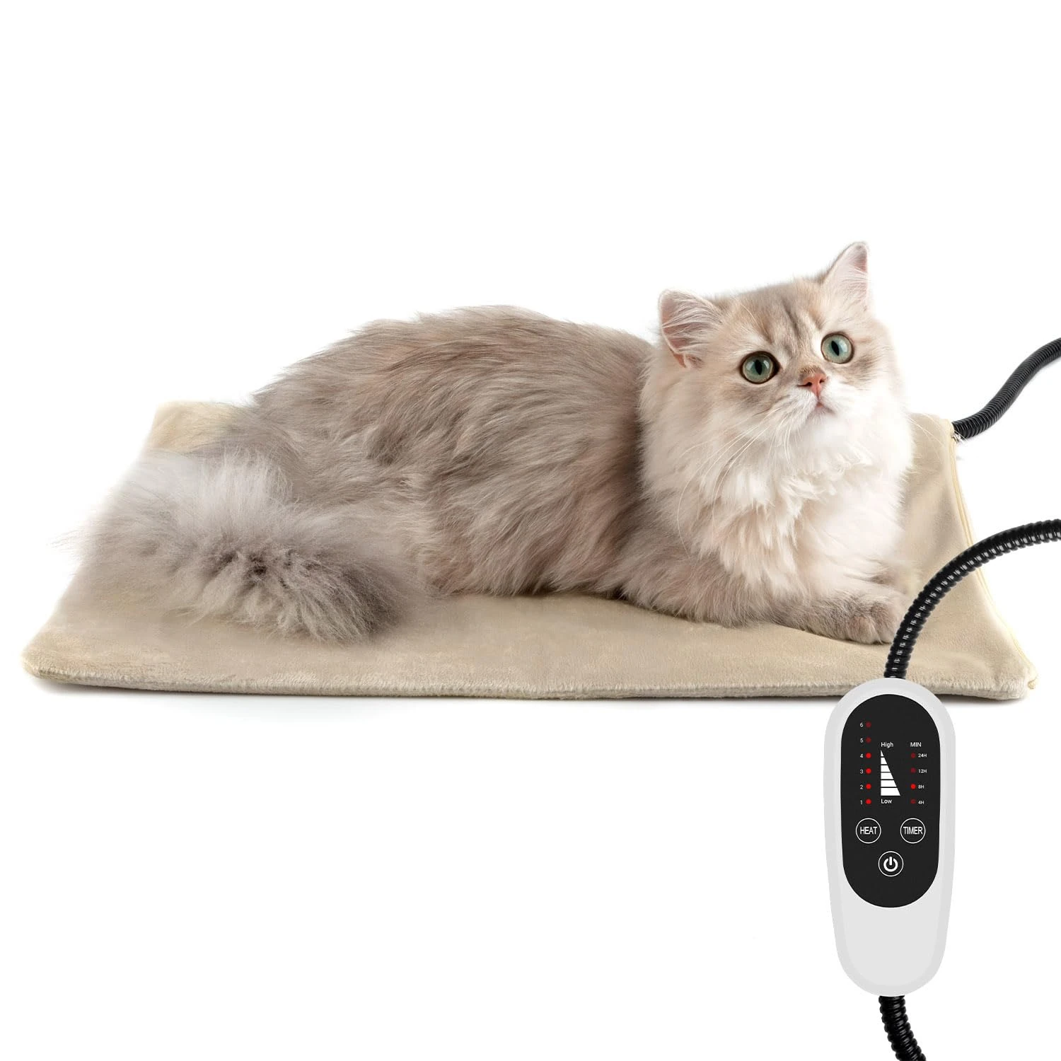 NICREW Pet Heating Pad with Auto Shut Off, Electric Pet Heated Bed Mat for Cats and Dogs, Temperature Adjustable, MET Safety Listed, 40 x 45 cm